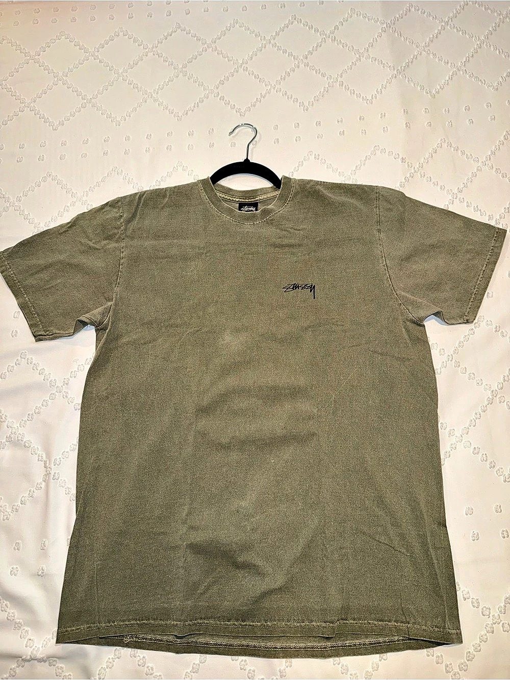 Stüssy Short Sleeve Logo Tee Green Medium